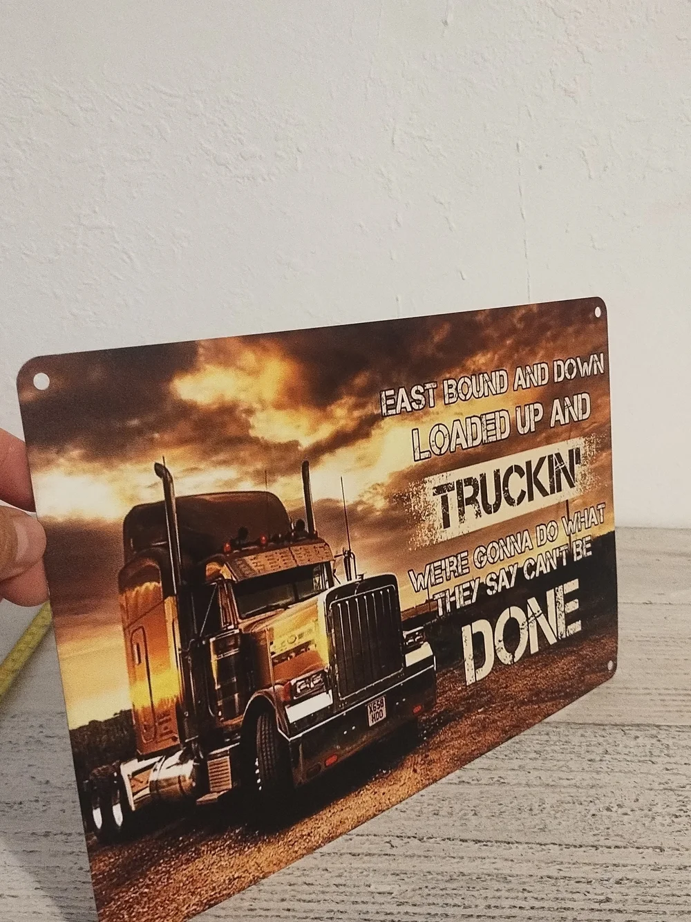 Metal Poster, Gift For Trucker, very good condition 12